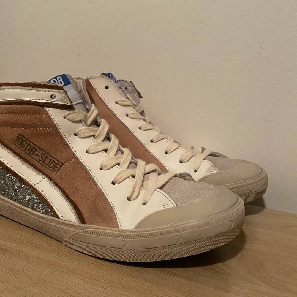 Golden Goose Slide High-Top Sneakers Glitter / Star EU 37 US 7 - Picture 5 of 15